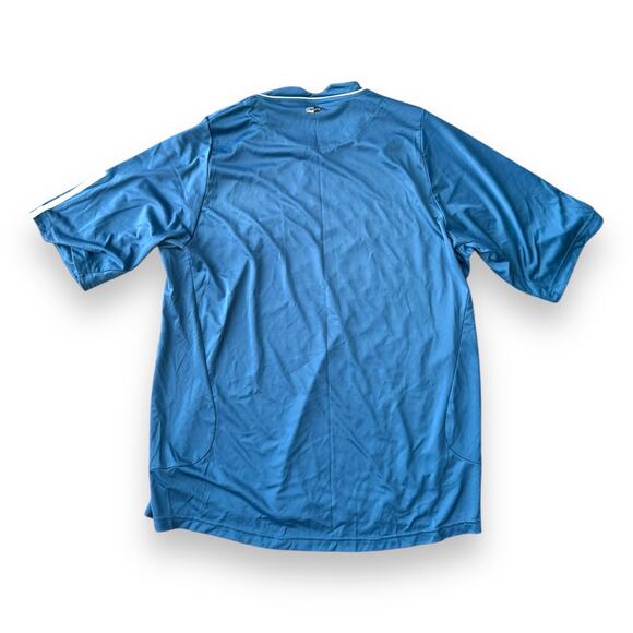 Adidas Practice Jersey Mens XL Tennis Soccer Blue Geometric Pattern - Picture 3 of 3